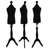 Children Kids Age 2-4 Tailors Dummy Mannequin, Black Torso Bust with a Black Wood Tripod Stand